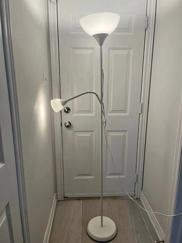 White Floor Lamp with Reading Light