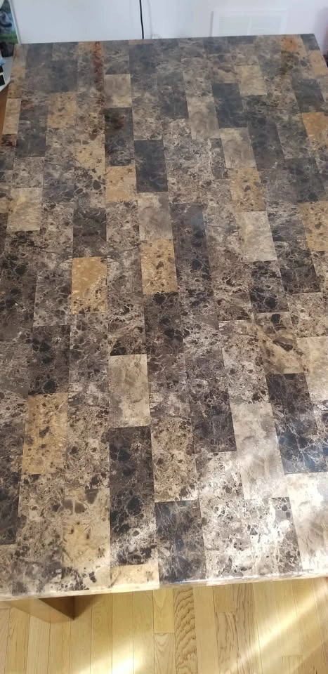 3'x5' Faux Marble Dining Table with 4 Chairs - photo 4