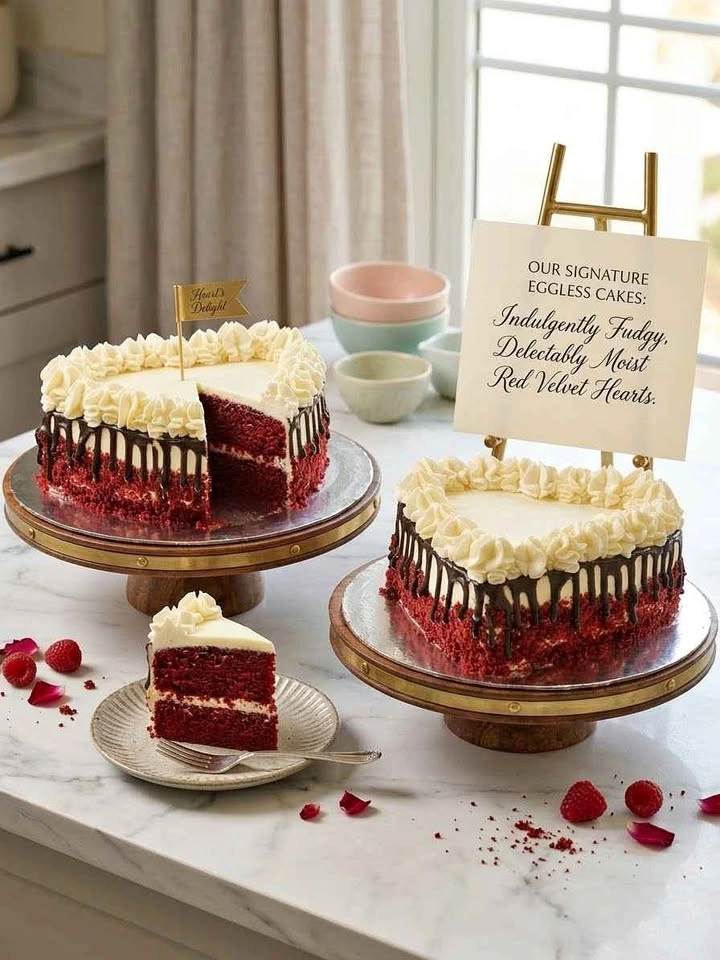 Heart-Shaped Red Velvet Cake