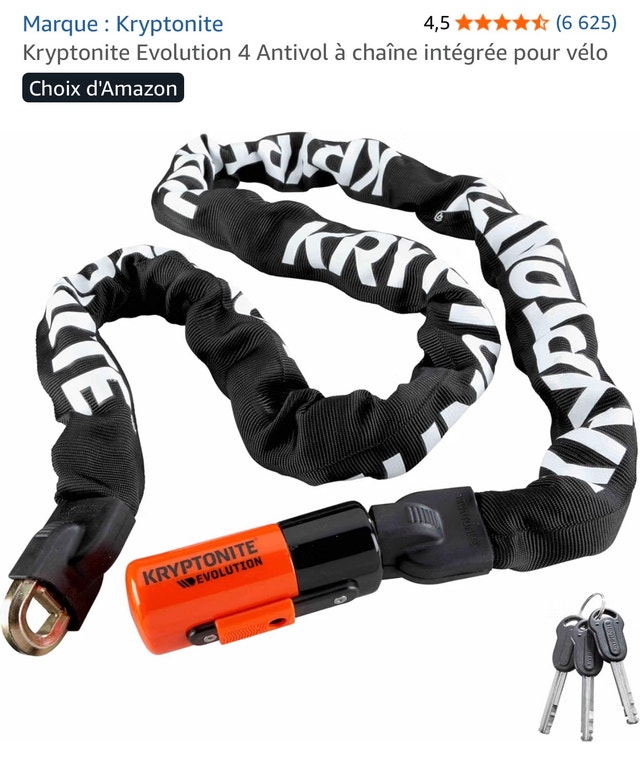 Kryptonite Evolution 4 Integrated Chain Lock - photo 4