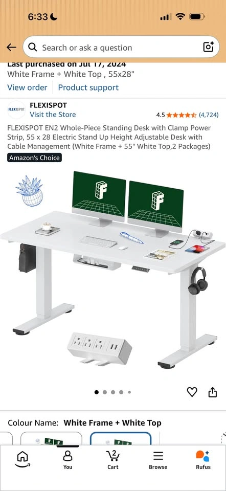FlexiSpot EN2 Electric Standing Desk (All-White) - photo 3