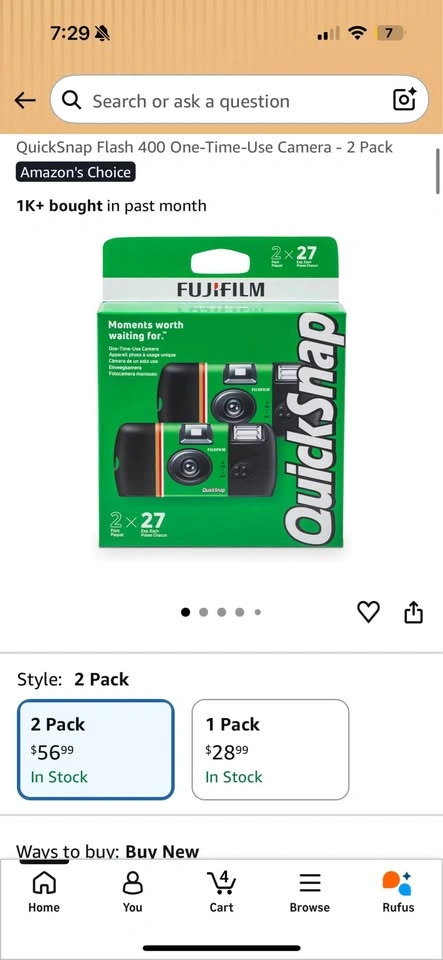 BRAND NEW - Fujifilm Quicksnap Disposable Cameras - photo 3