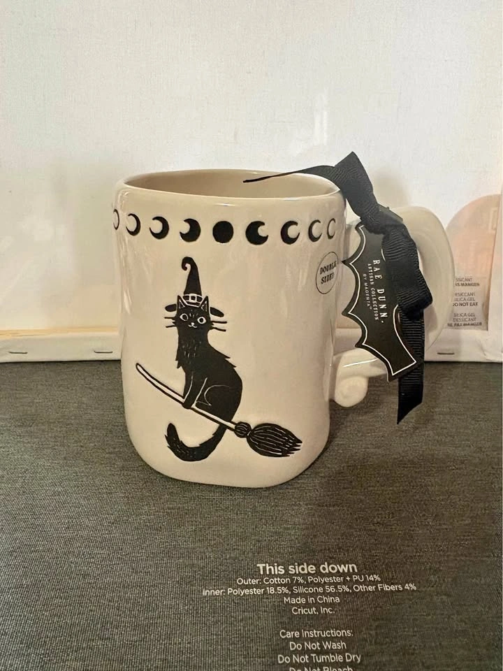 Rae Dunn black cat hocus purr cus mug