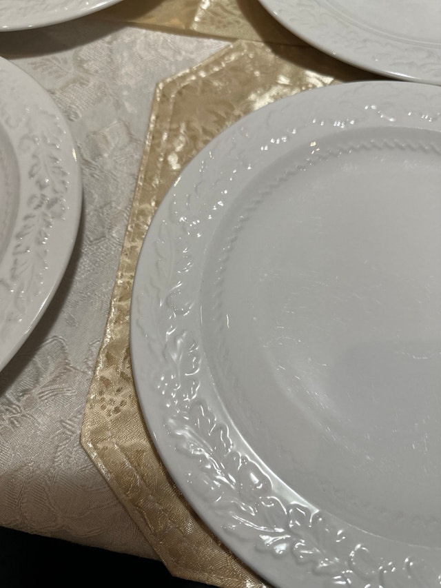 Martha Stewart plates leaf embossed plates-5 - photo 2