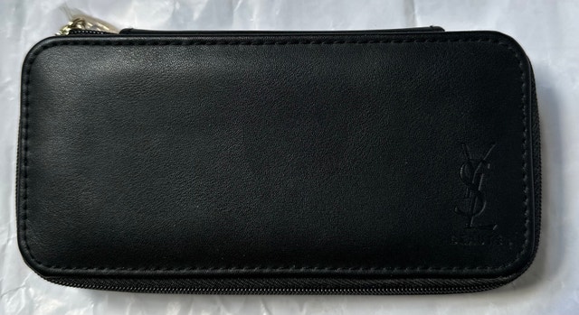 YSL Black Beauty Makeup & Brush Travel Case | Zip Organizer