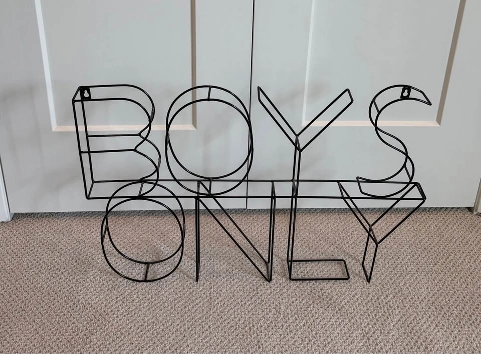 “Boys Only” Bedroom Wall Sign