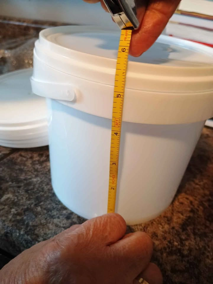 White Plastic Storage Buckets with Lids - photo 2