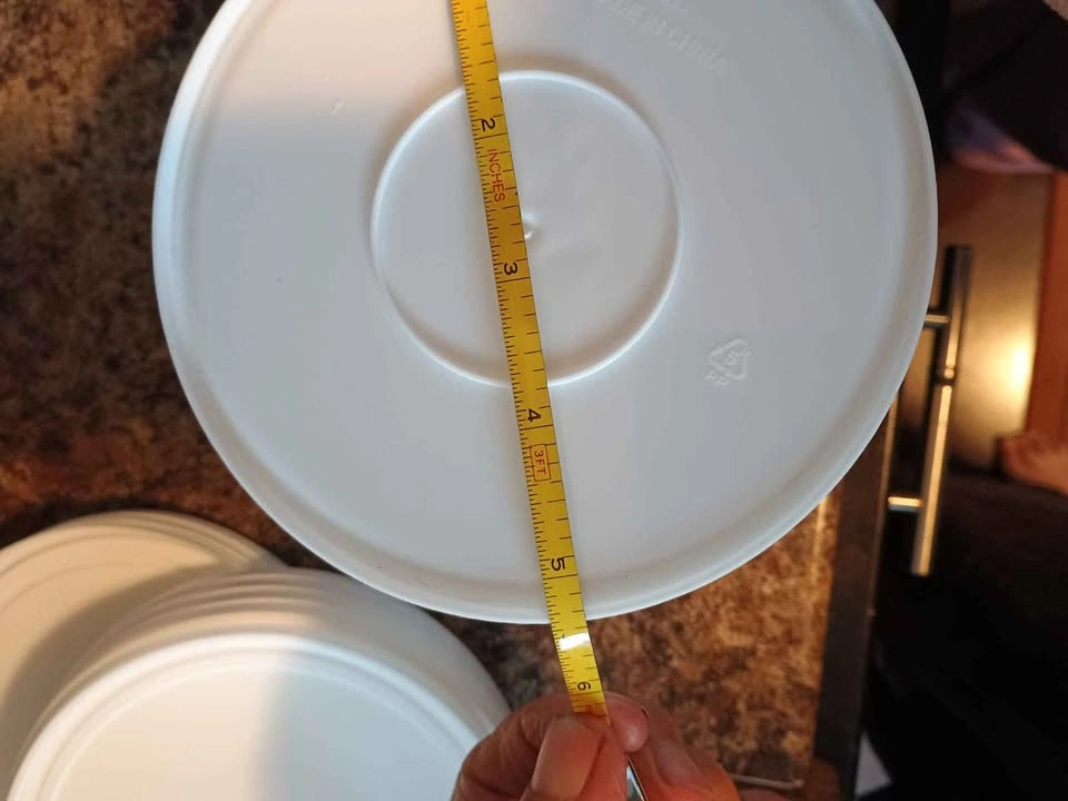 White Plastic Storage Buckets with Lids - photo 4