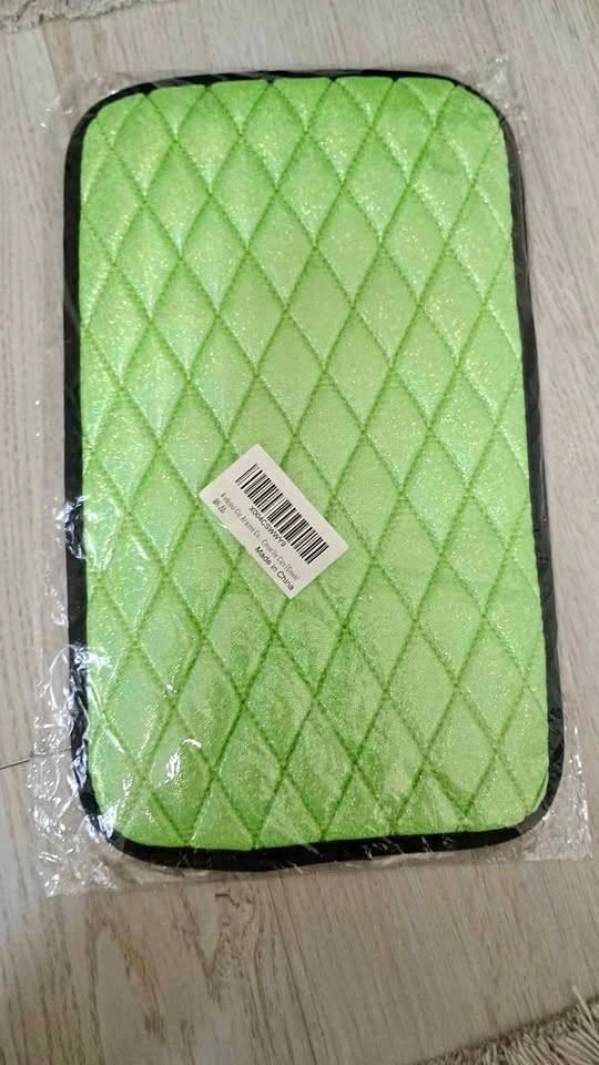Green Quilted Car Mat Pet Cover and Beige Mat
