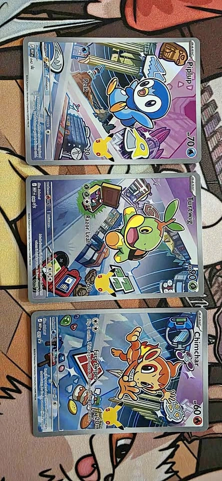 Pokemon starter promo Chimchar, piplup, turtwig