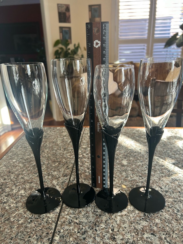 Colony Glass Amaryllis Champagne Flutes