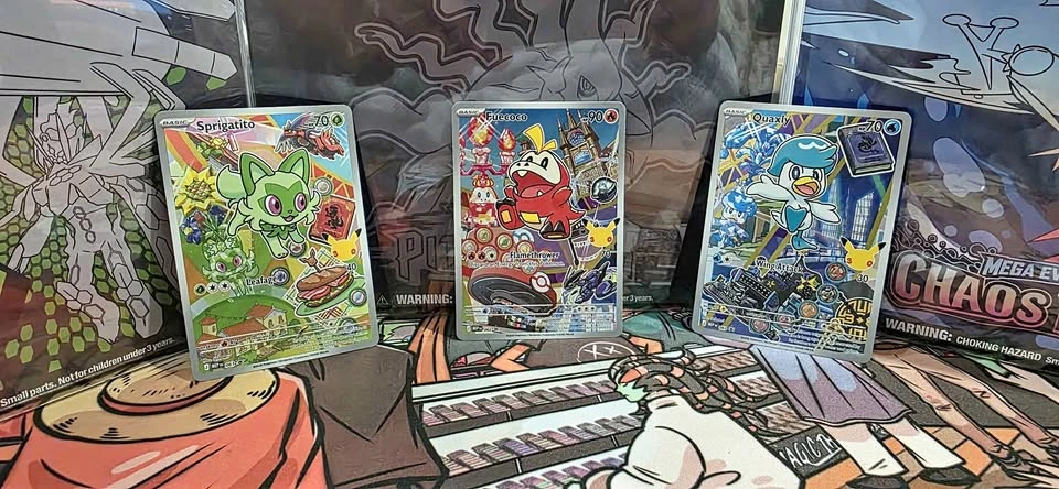 Pokemon partner series 3 (Sprigatito, fuecoco, quaxly set)