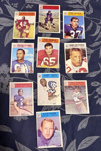 1966 NFL Philadelphia Football 10 Card Lot - photo 3