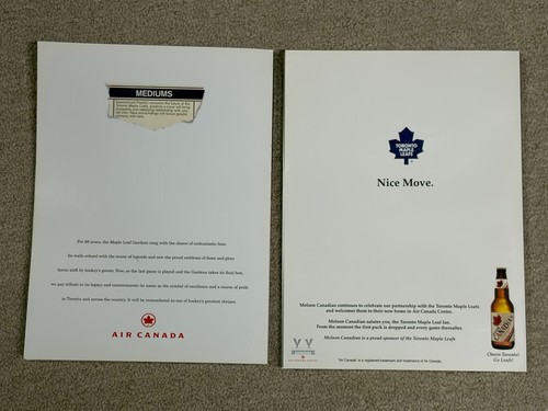 1999 Toronto Maple Leaf Gardens Final & First ACC Game Programs - photo 2