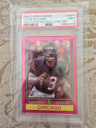 2024 Topps Chrome Caleb Williams Rookie RC 1974 PINK PARALLEL PS