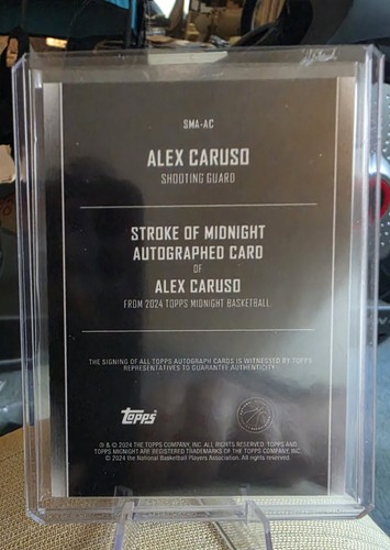 Topps Midnight 2023-24 Stroke of Midnight Auto Alex Caruso Bulls - photo 2