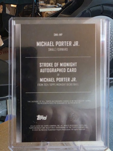 2023-24 Topps Midnight - Stroke of Midnight Autographs Michael P - photo 2