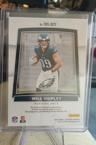 2024 Certified Rookie Freshman Fabric Pink RPA Will Shipley RC / - photo 2