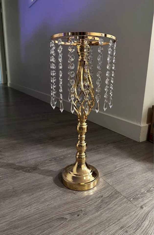 Golden Crystal Flower Stand Centerpiece Rental - photo 2