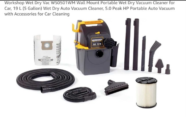 Workshop 5.0 Peak HP Wet Dry Vacuum