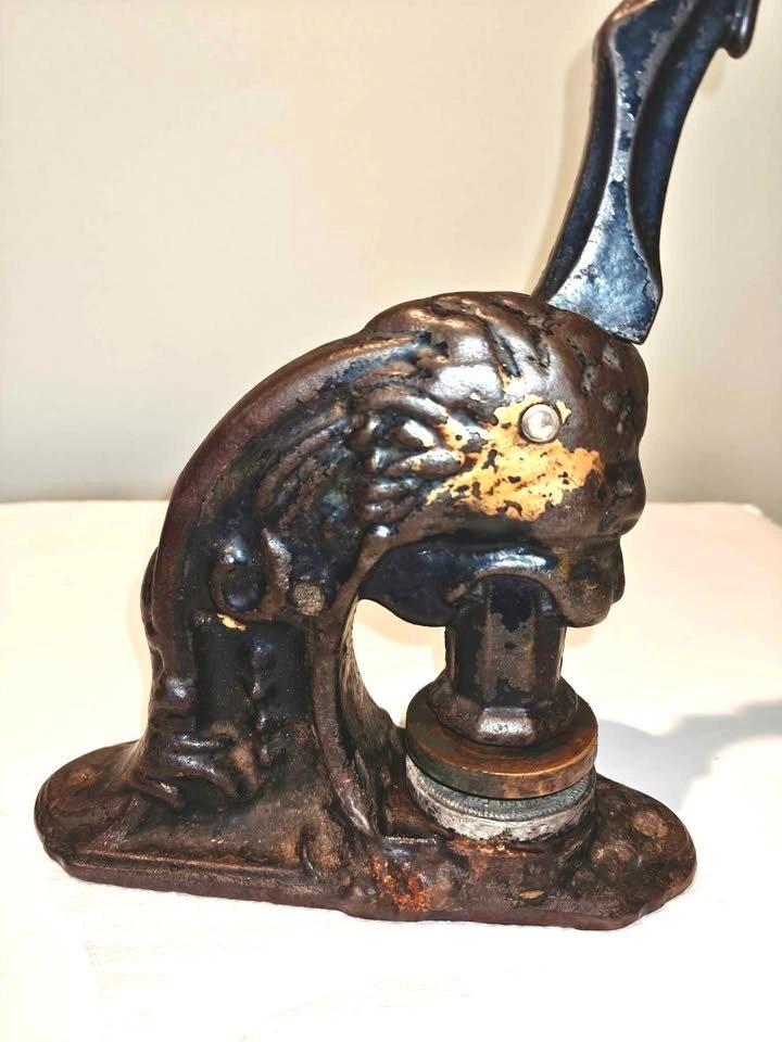Rare 1891 Grand Orange Lodge of BC Antique Seal Press - Lion Hea - photo 2