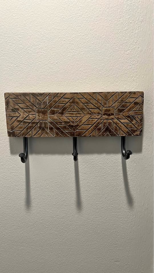 Wood coat rack wall mount