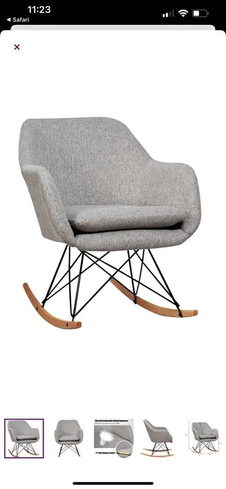 Modern Eames Style Rocking Chair