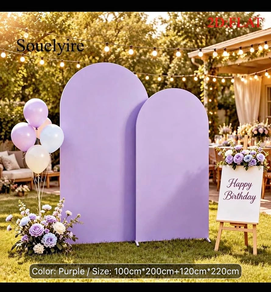 Purple Arch Backdrop Cover Rental