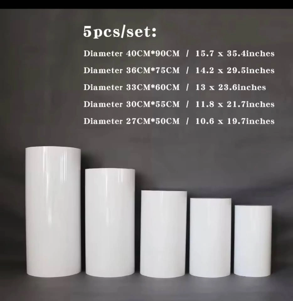 White Cylinder Pedestal Stands (Metal) for Rent - photo 5