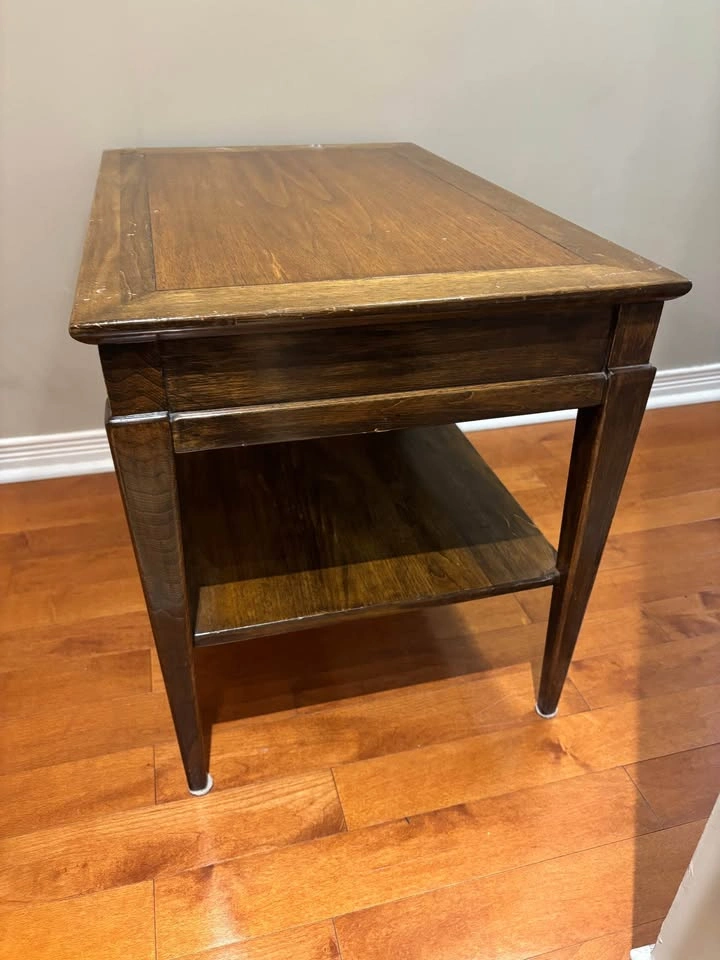 Wooden End Table with Shelf - photo 3