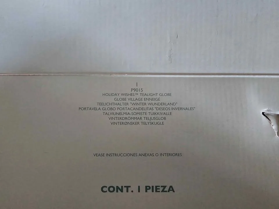 ❤️ Retired Partylite Holiday Wishes Tealight Globe image indicator(3)