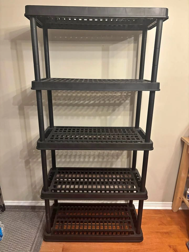 5-Tier Plastic Shelving Unit