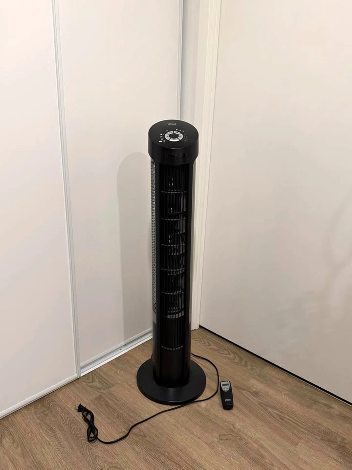 Seville Classics Tower Fan (With Remote) - Black
