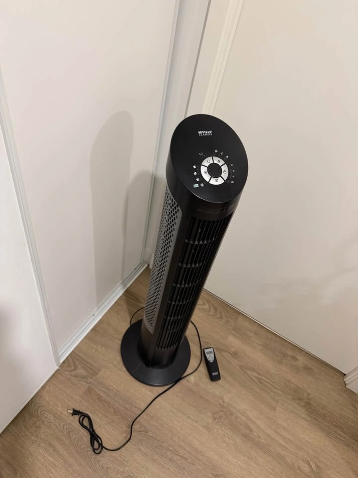 Seville Classics Tower Fan (With Remote) - Black - photo 2