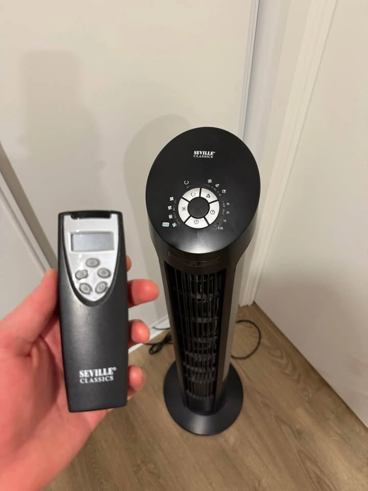 Seville Classics Tower Fan (With Remote) - Black - photo 4