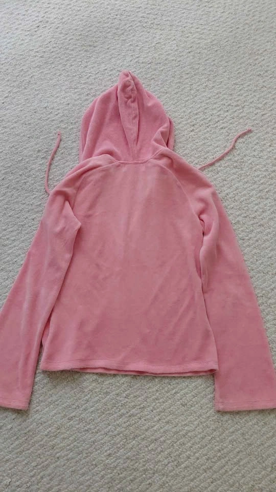 Juicy Couture Pink Velour Hoodie Size Small - photo 2