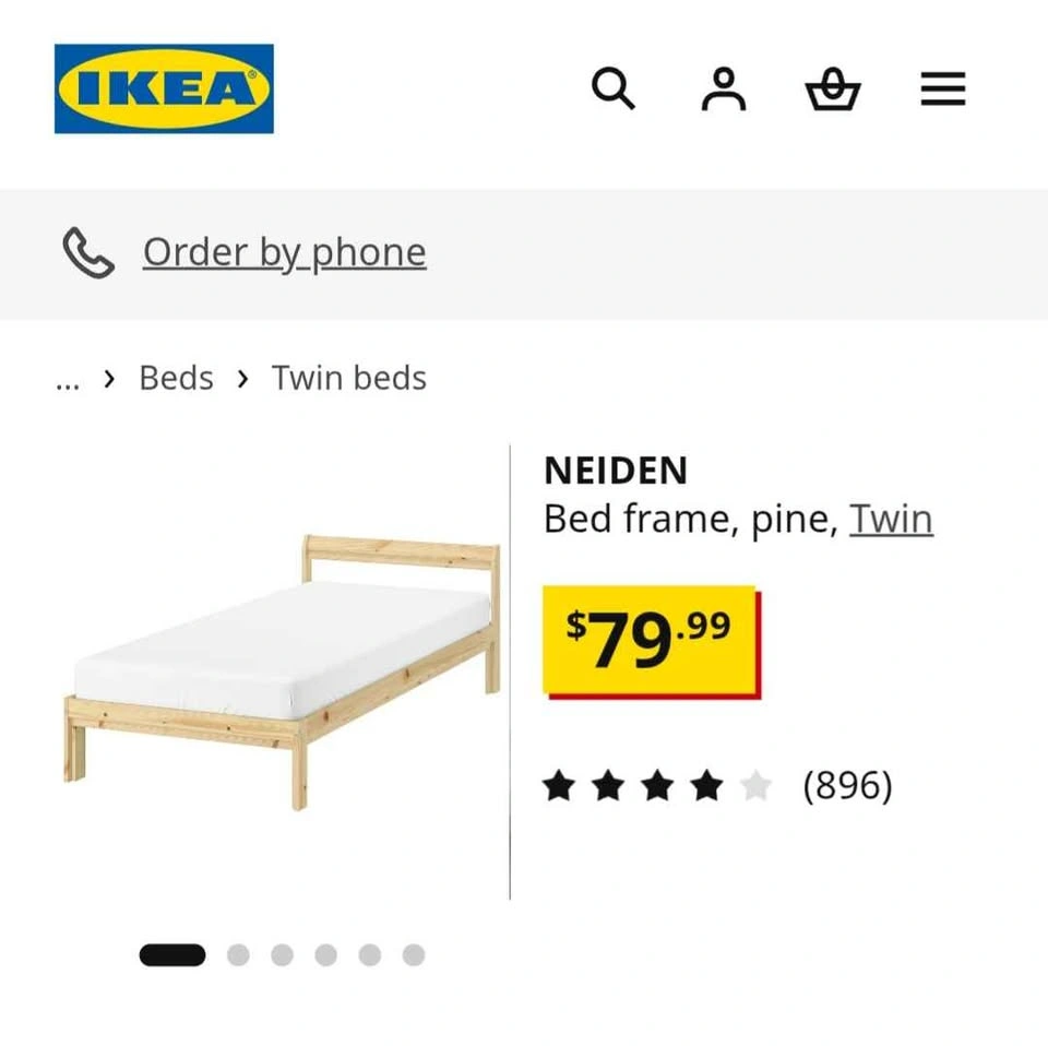 Ikea single bed - Slats included - no Mattress - photo 3