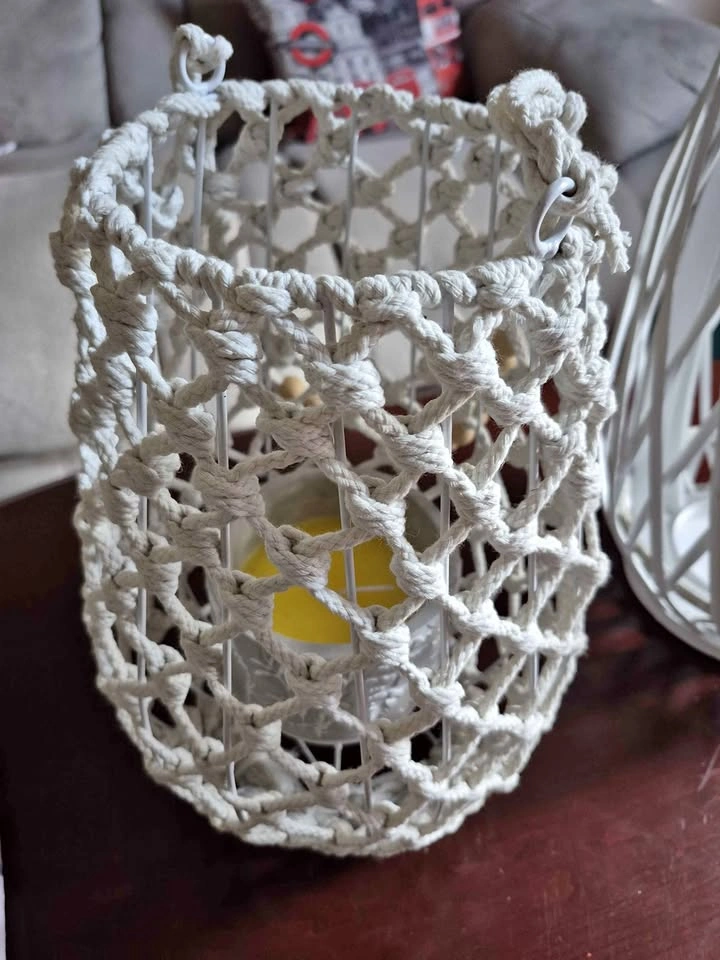 Macrame Wire Lantern -set of 2