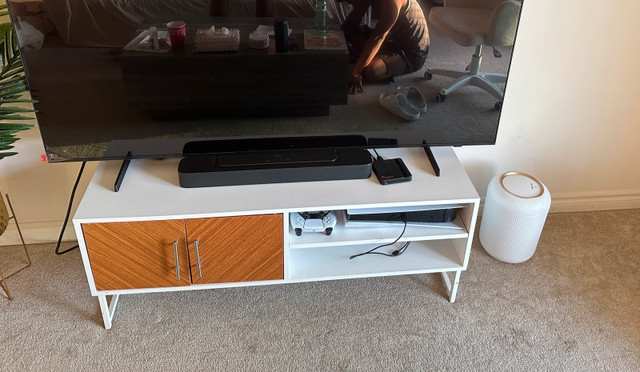 TV Stand with Open Shelves and Storage Cupboard - photo 4