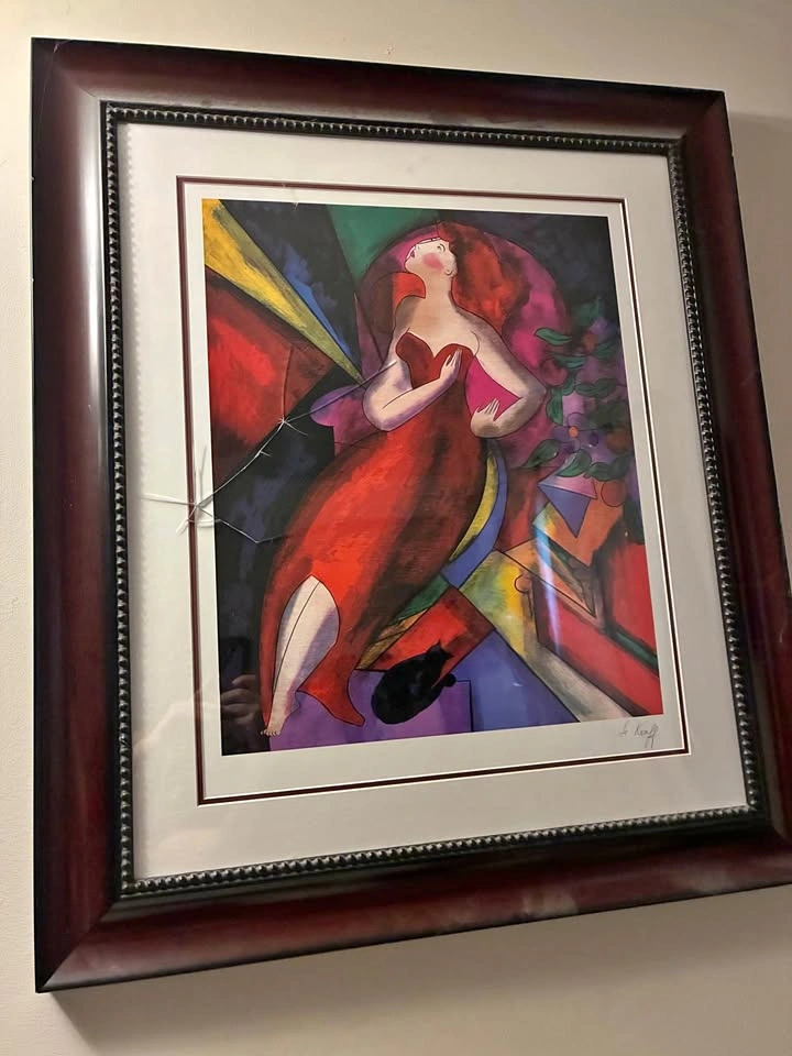 Framed painting