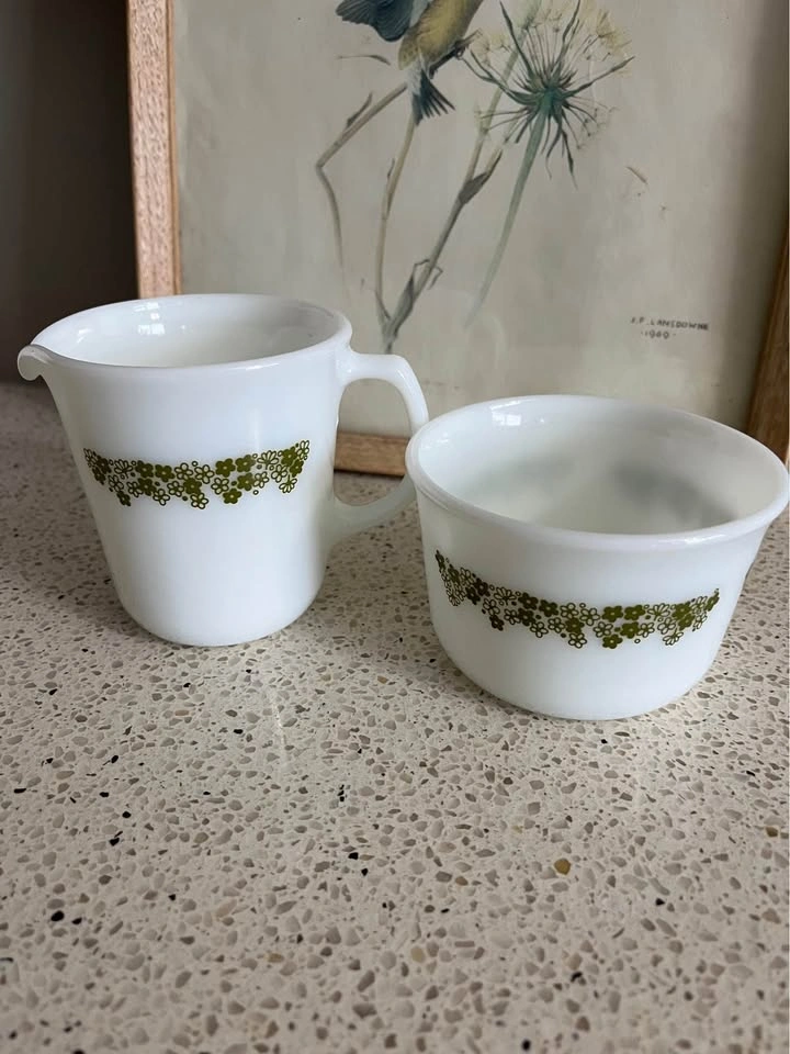 Pyrex crazy daisy cream & sugar and gravy boat - photo 3