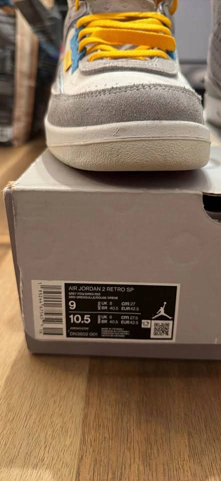 Jordan 2 Retro Union LA Grey Fog Men’s 9 women’s 10.5 - photo 5