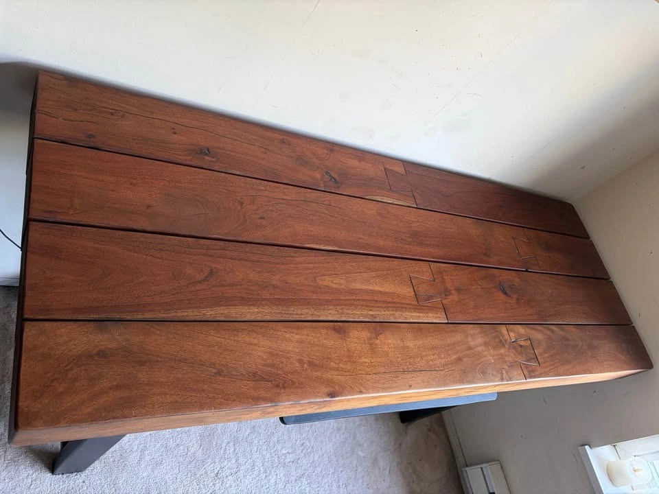 Solid wood beam desk/bar/console table - photo 3