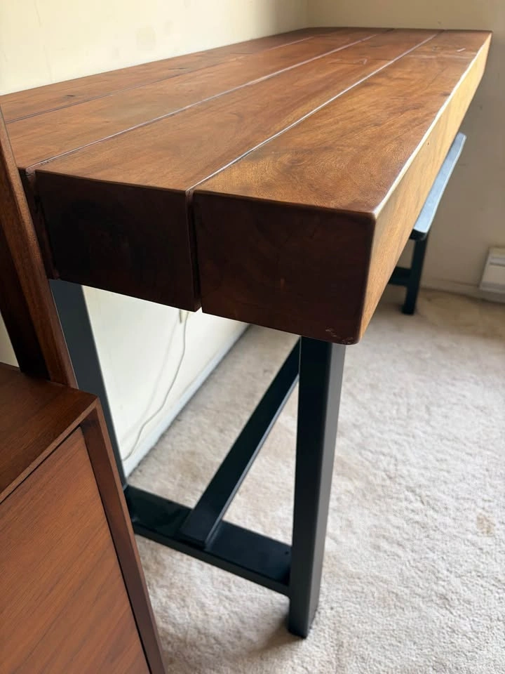 Solid wood beam desk/bar/console table - photo 5