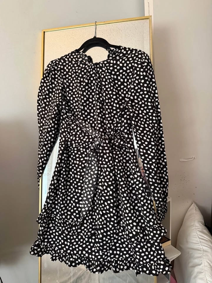 Boohoo Polka Dot Ruffle Mini Dress - photo 2