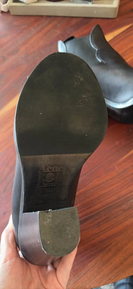 ACNE Black leather booties - photo 2