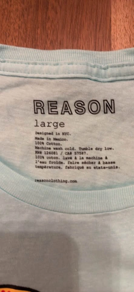 NEW Reason Brand Long Sleeve T-Shirt size Large - photo 4