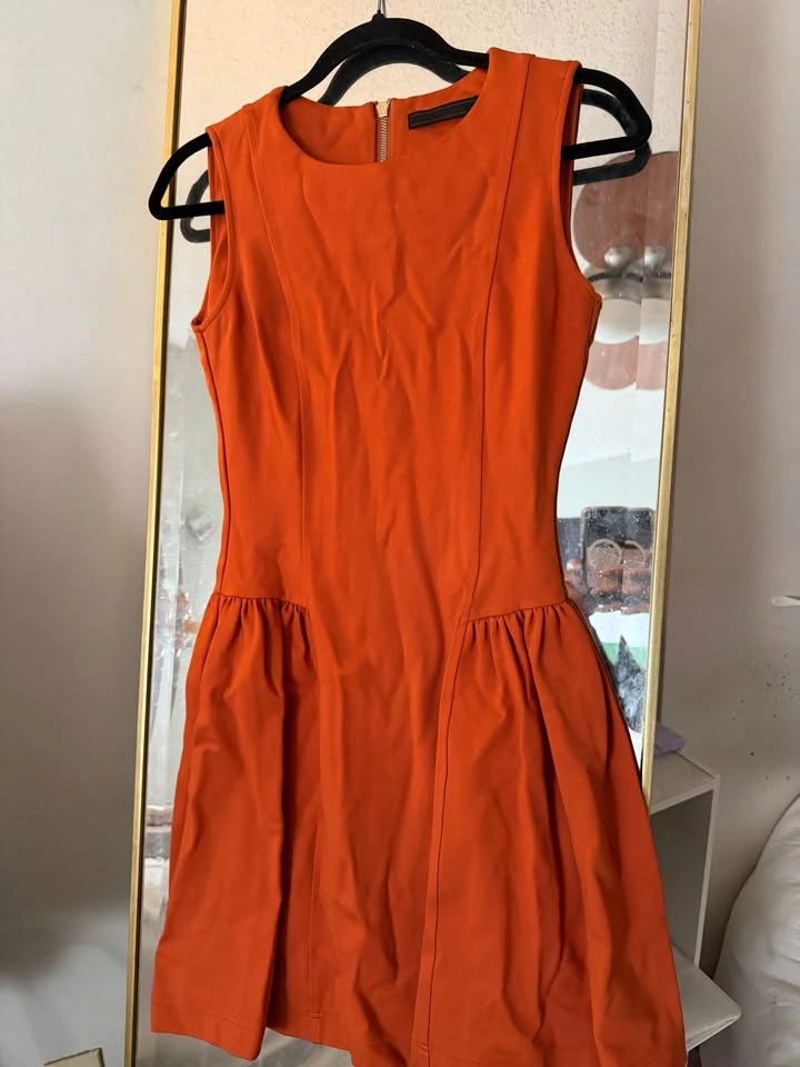 Alice + Olivia Orange Sleeveless Dress Size S - photo 2