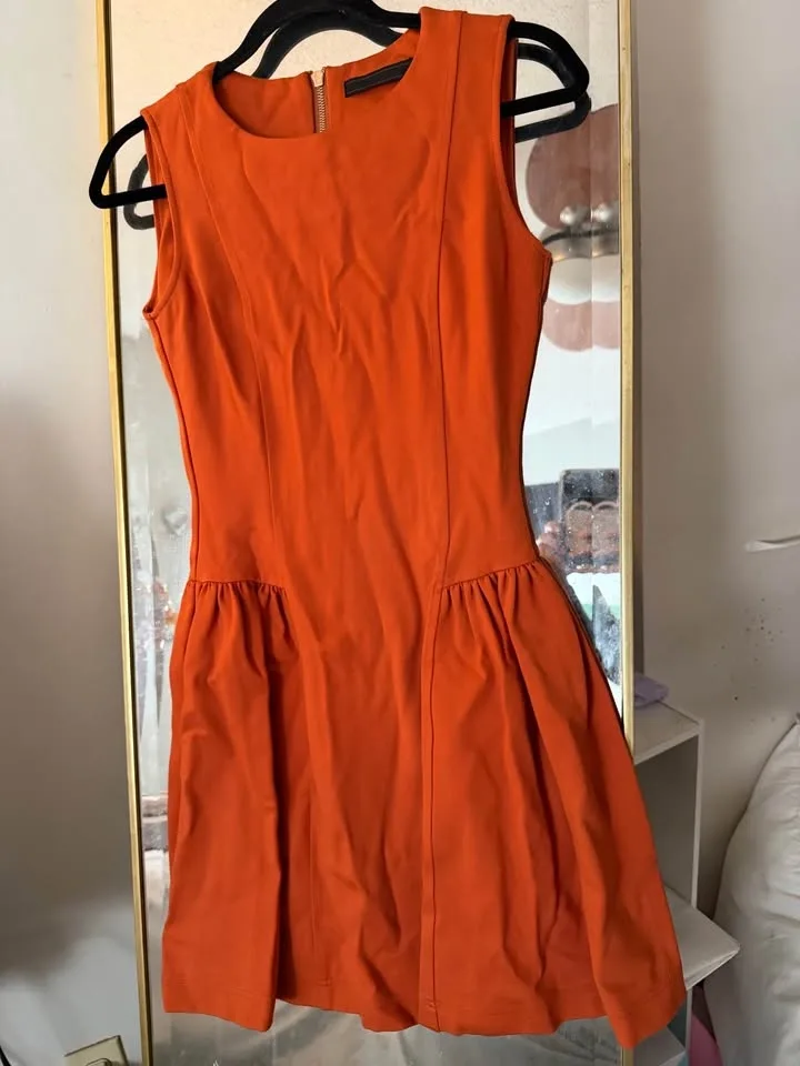 Alice + Olivia Orange Sleeveless Dress Size S - photo 4