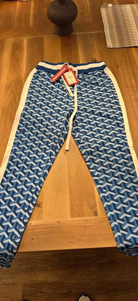 New Victorious Royal Blue Geometric Track Pants S and M